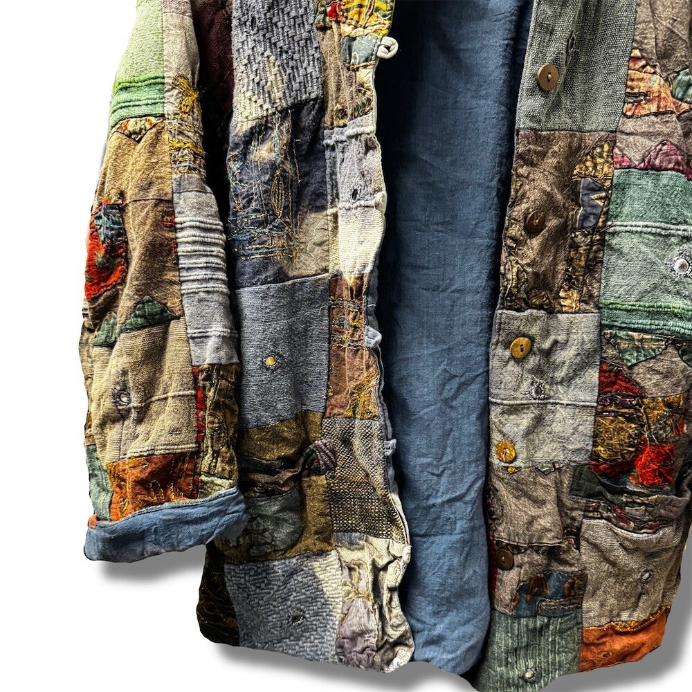 Jacket Womens S Multicolor Boho Patchwork Quilted… - image 8